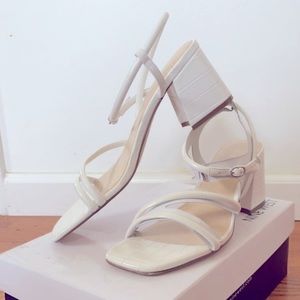 Brand new white strappy Nine West sandals